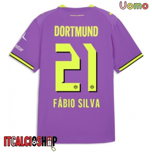 Borussia Dortmund Fabio Silva #21 Terza Maglia 2026-27 Manica Corta
